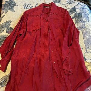 Elegant Red Women's Blouse